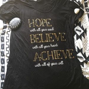 Inspirational black shirt